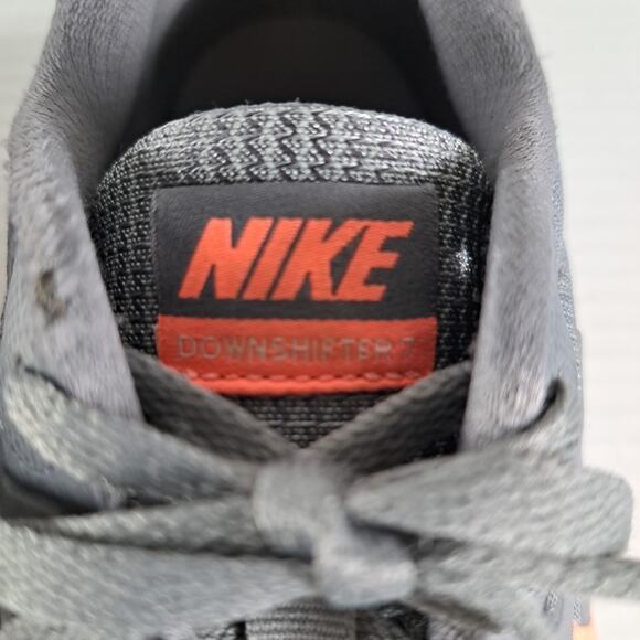 NIKE Downshifter 7 Running Shoes Womens 8 Gray Lava Glow Sneakers 852466-001 - Picture 4 of 14